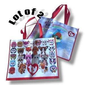 Ty Beanie Reusable Tote Shoulder Bags Vinyl 13" x 16"